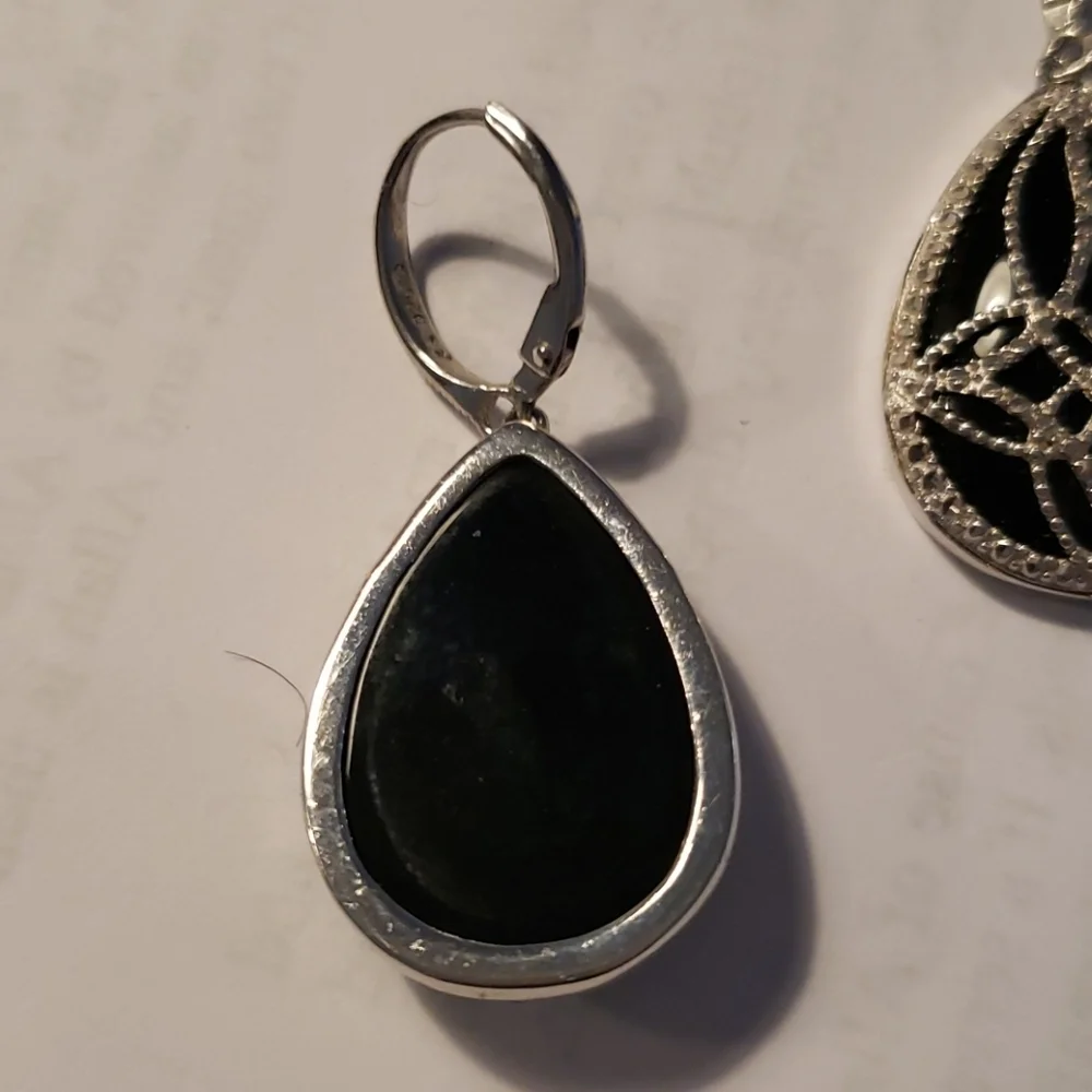 Sterling Silver/CZ earrings - Picture 3 of 5